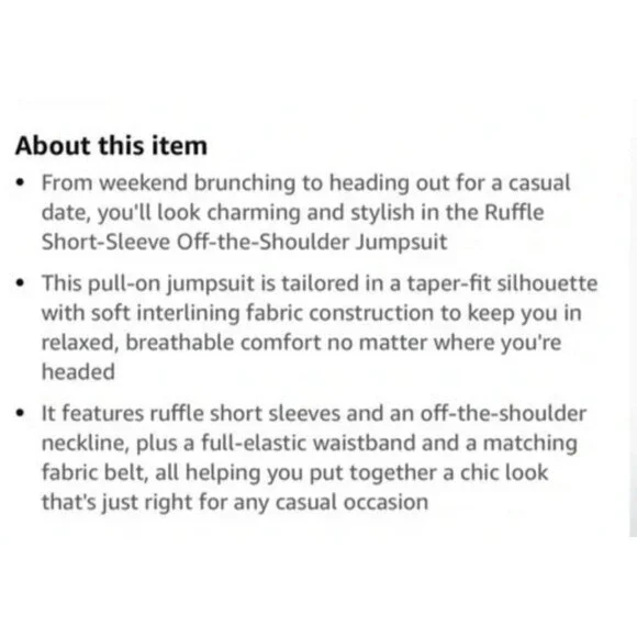 NWOT! Ava & Viv Black Linen Blend Off-Shoulder Cropped Jumpsuit. Plus Size X - Picture 9 of 9